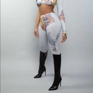 Matte x Grayscale Biker Leg